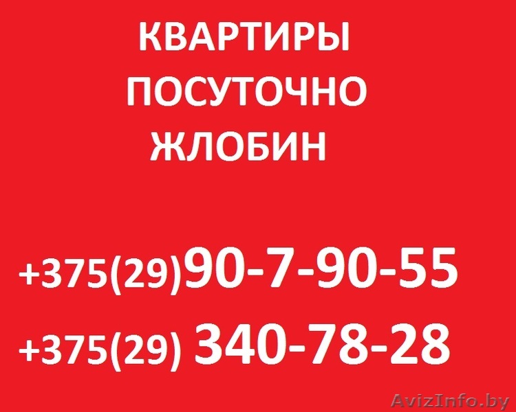 квартиры посуточно в Жлобине - Изображение #1, Объявление #1529424