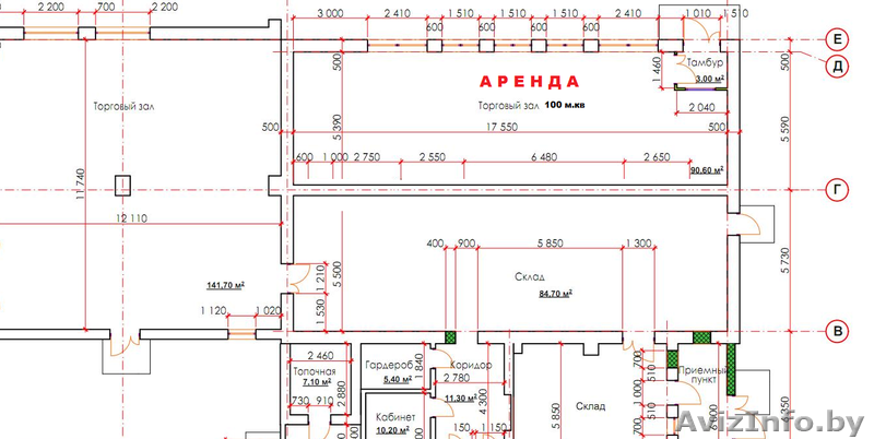 Сдается торговое помещение площадью 100 кв.м. г. Жлобин - Изображение #1, Объявление #1564405